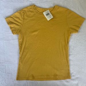nwt yellow brandy melville top